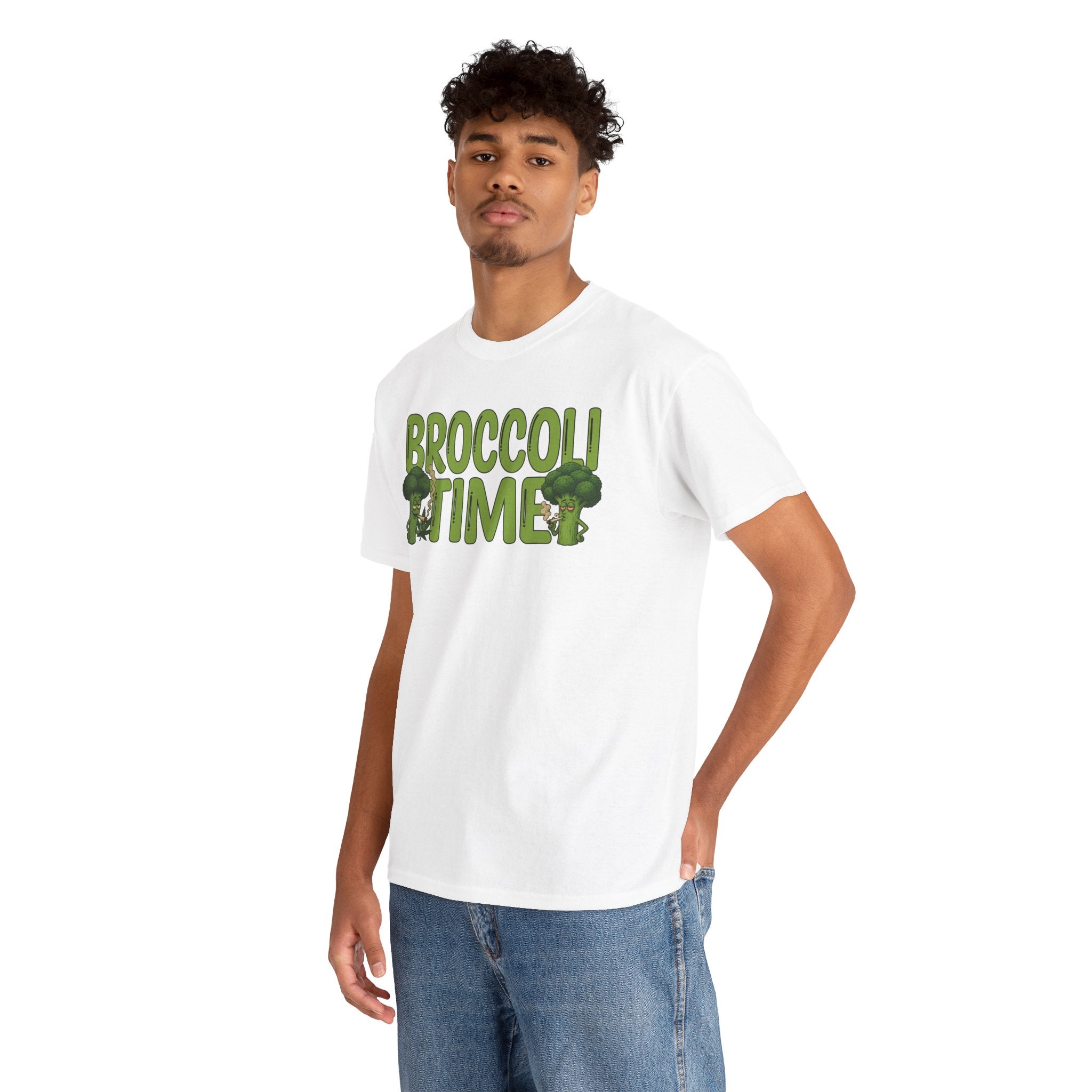 Broccoli Time T-Shirt | Funny Veggie Graphic Tee, Broccoli Design