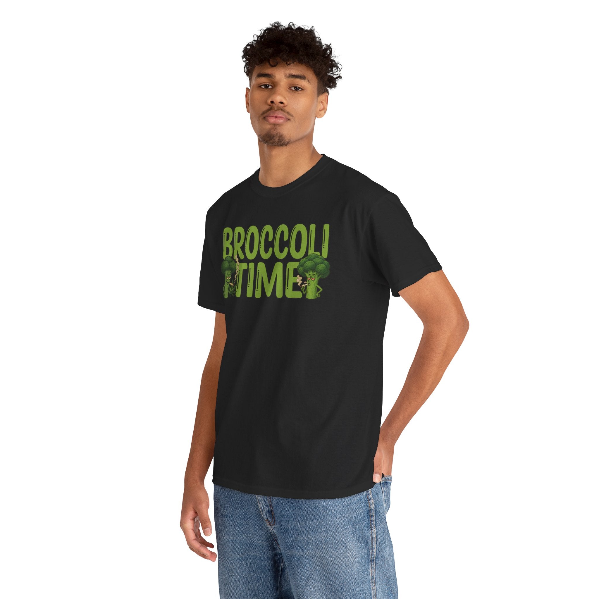 Broccoli Time T-Shirt | Funny Veggie Graphic Tee, Broccoli Design