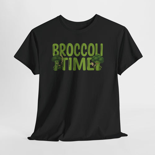 Broccoli Time T-Shirt | Funny Veggie Graphic Tee, Broccoli Design