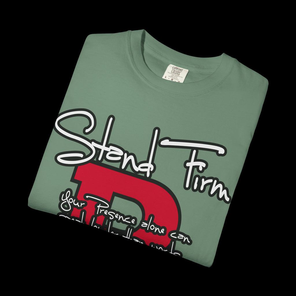 Stand Firm, Red Label Clothing, Unisex Dog Lover T-shirt, Comfortable Graphic Tee, Pet Owner Gift, Casual Daily Wear, Unique Dog Apparel