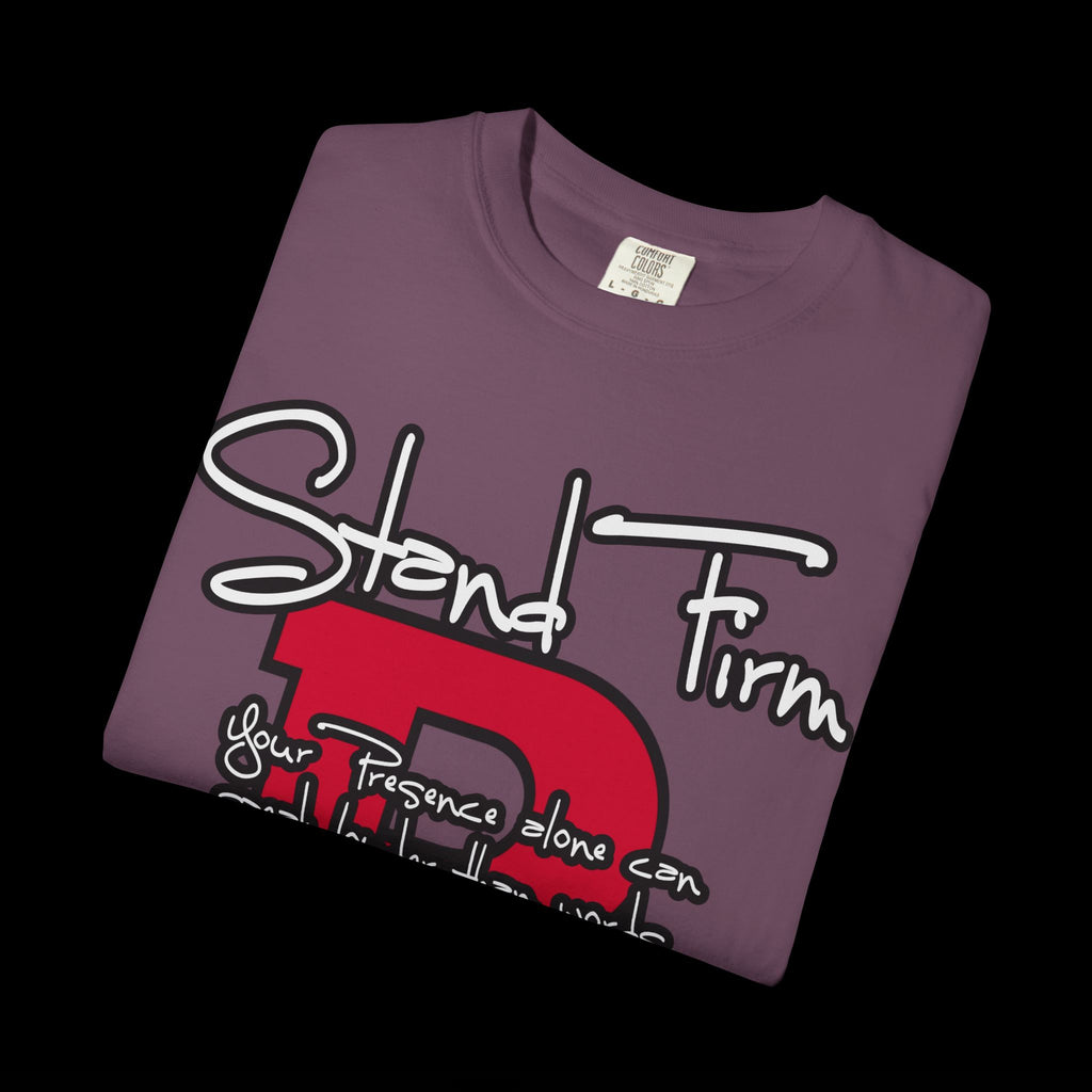 Stand Firm, Red Label Clothing, Unisex Dog Lover T-shirt, Comfortable Graphic Tee, Pet Owner Gift, Casual Daily Wear, Unique Dog Apparel
