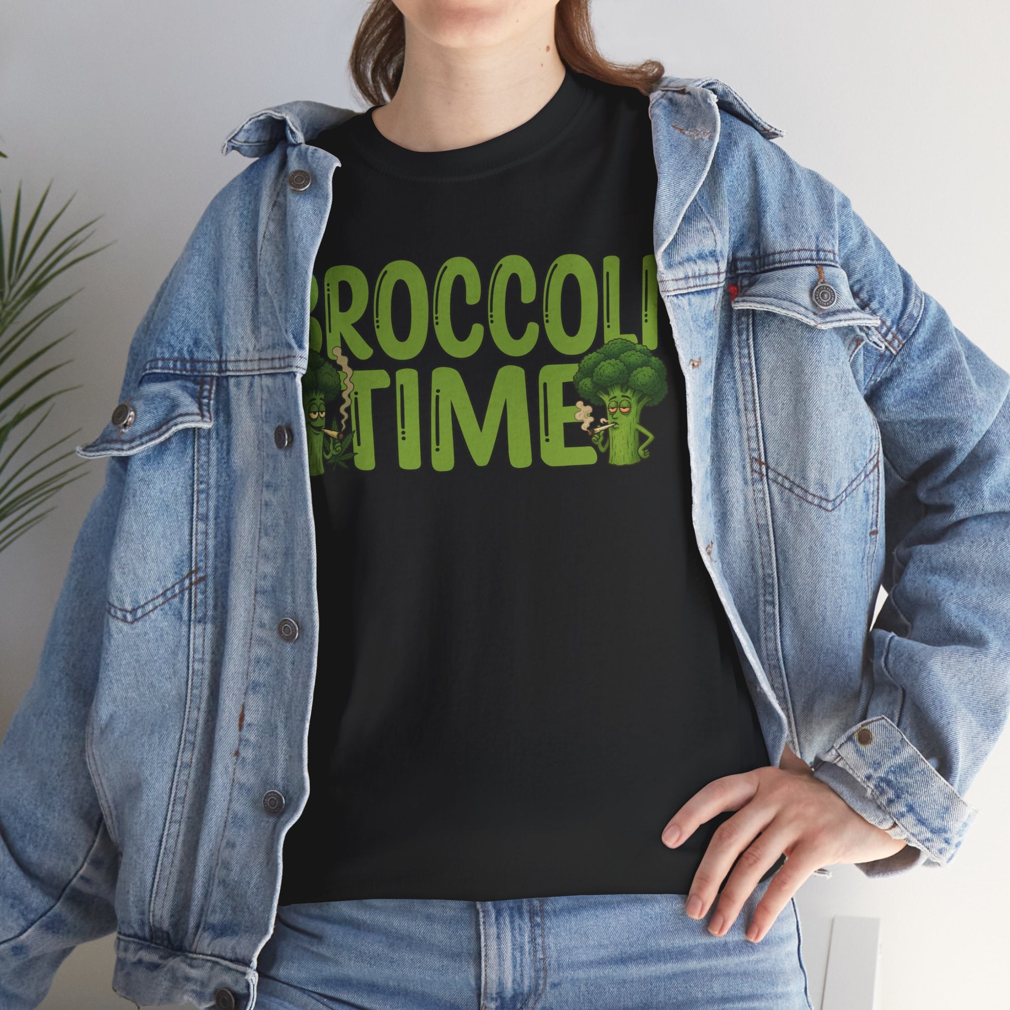 Broccoli Time T-Shirt | Funny Veggie Graphic Tee, Broccoli Design