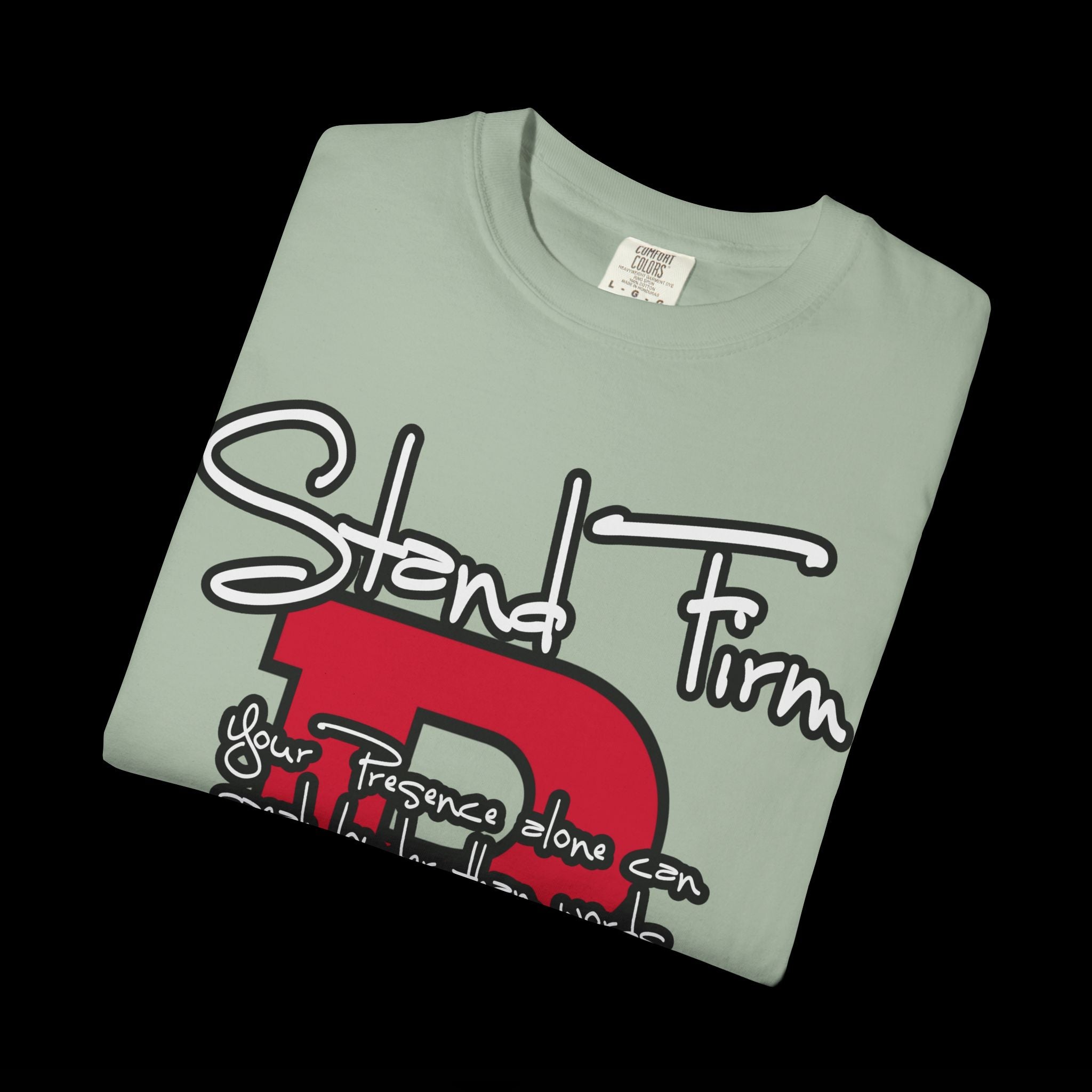 Stand Firm, Red Label Clothing, Unisex Dog Lover T-shirt, Comfortable Graphic Tee, Pet Owner Gift, Casual Daily Wear, Unique Dog Apparel