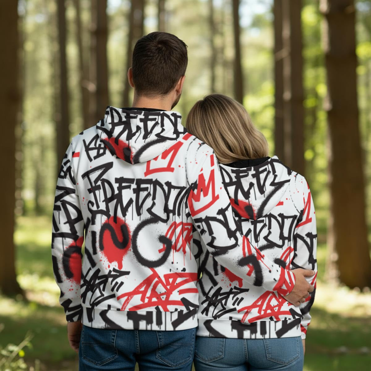 Graffiti Tag King Thicken Pullover Hoodie