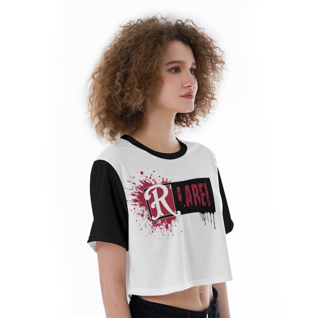 Red City Ink Splatter Cropped T-Shirt