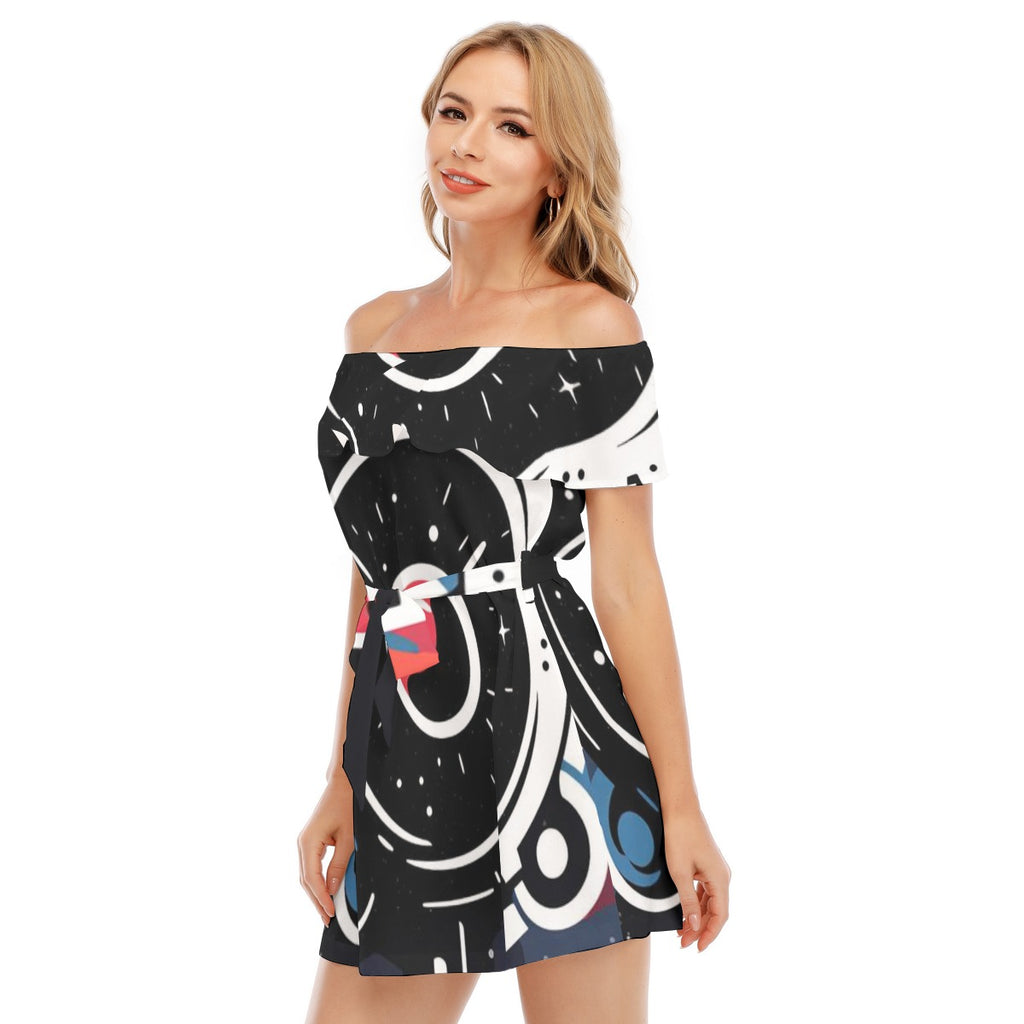 Timeless Women's Off-shoulder Dress With Ruffle