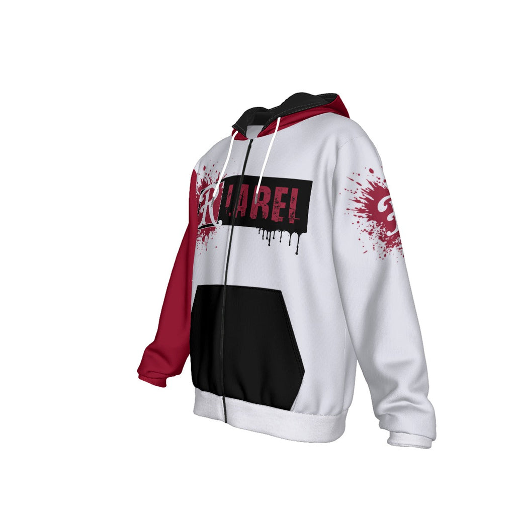 Red City Ink Splatter Heavy Fleece Zip Up Hoodie
