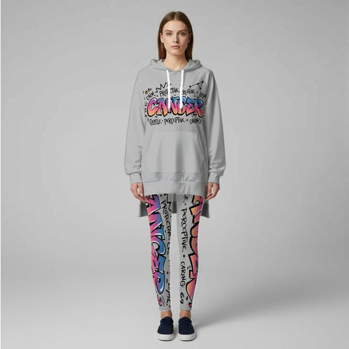 Cancer Graffiti Stretch Hoodie Set