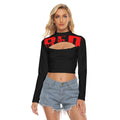 Red City Women's Hollow Chest Keyhole Tight Crop Top