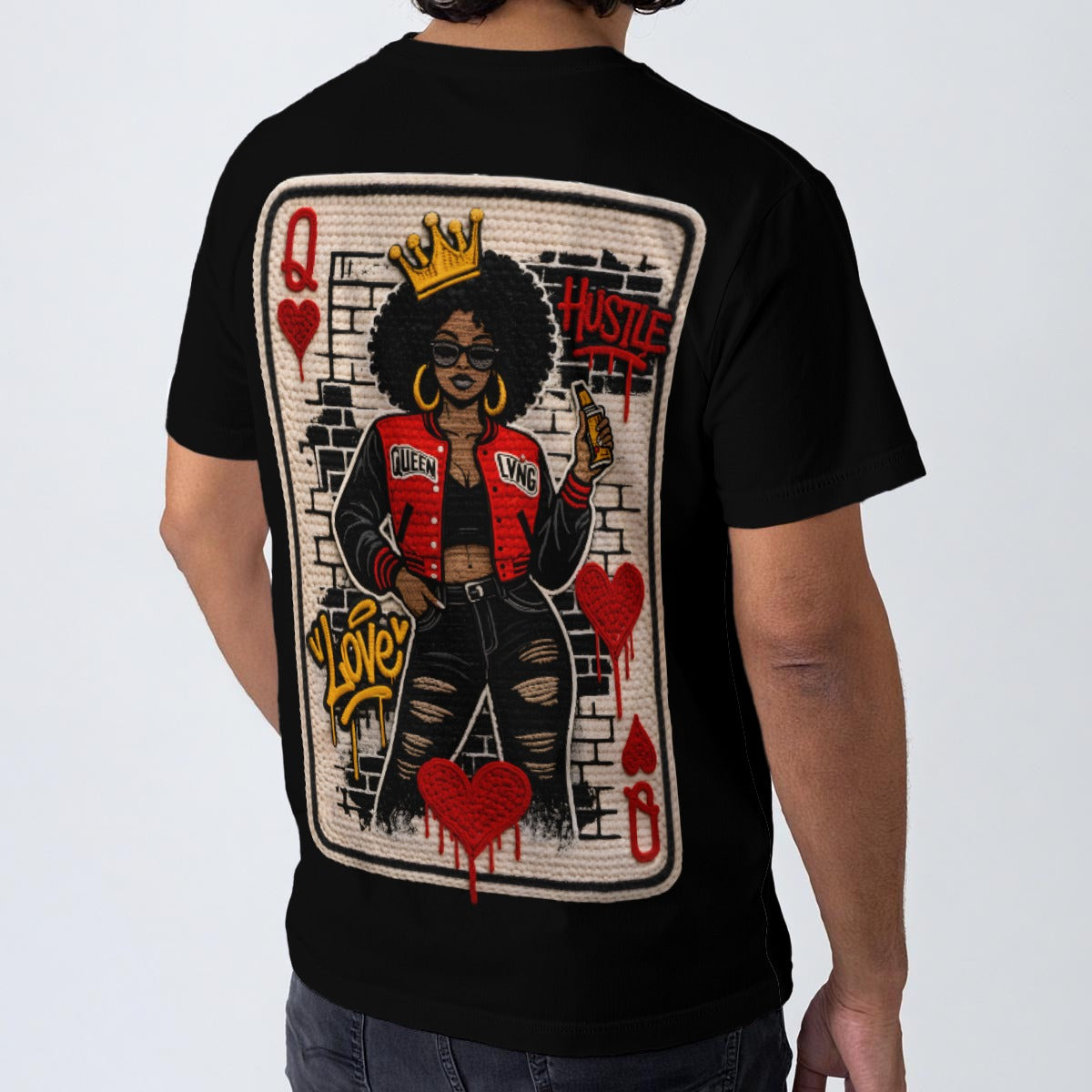 Queen Love 'Crochet design' T-Shirt