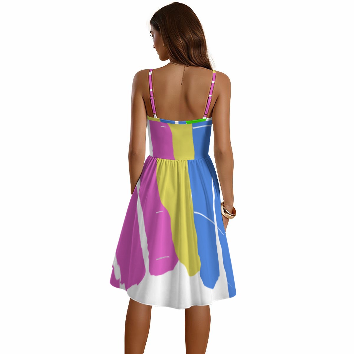 Colorful Paint Spaghetti Strap Dress