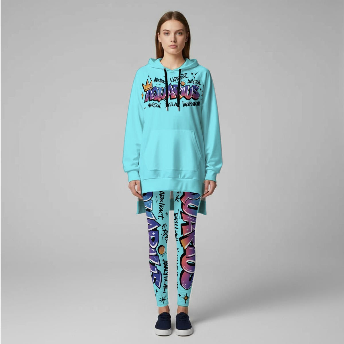 Aquarius Graffiti Stretch Hoodie Set