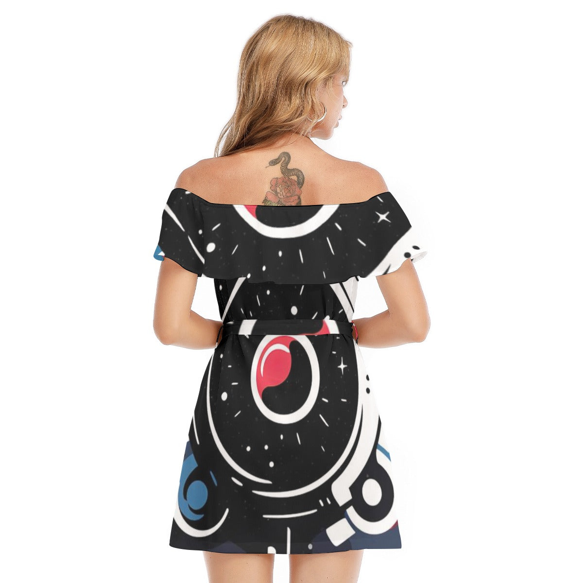 Timeless Women's Off-shoulder Dress With Ruffle