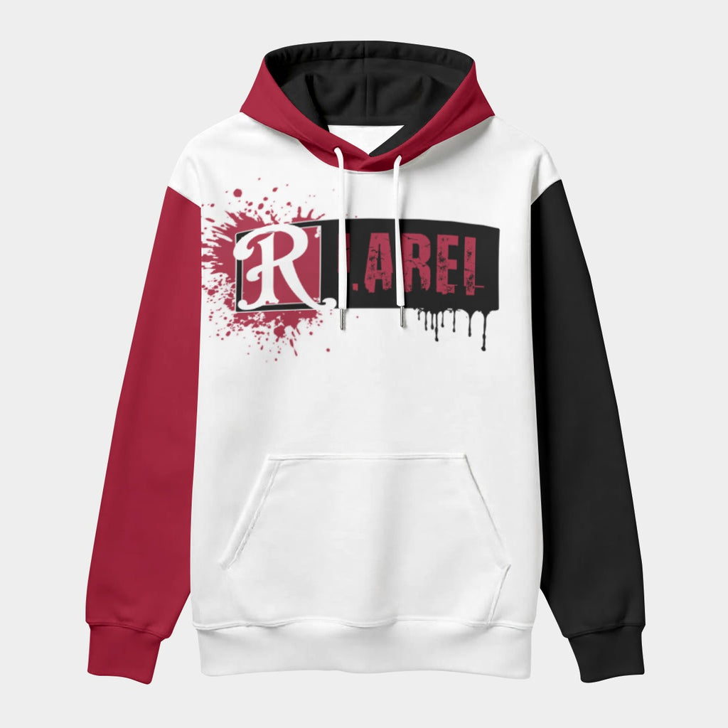 Red City Ink Splatter Men's Thicken Pullover Hoodie
