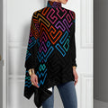 GeoShape Turtleneck T-shirt With Sloping Hem