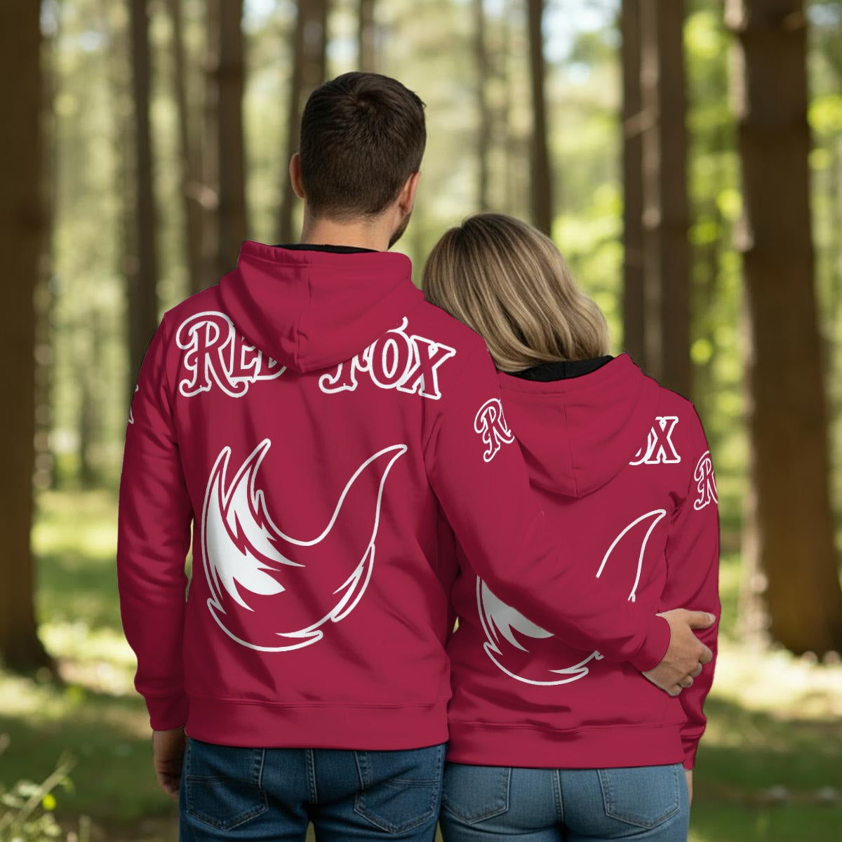 Red Fox Thicken Pullover Hoodie