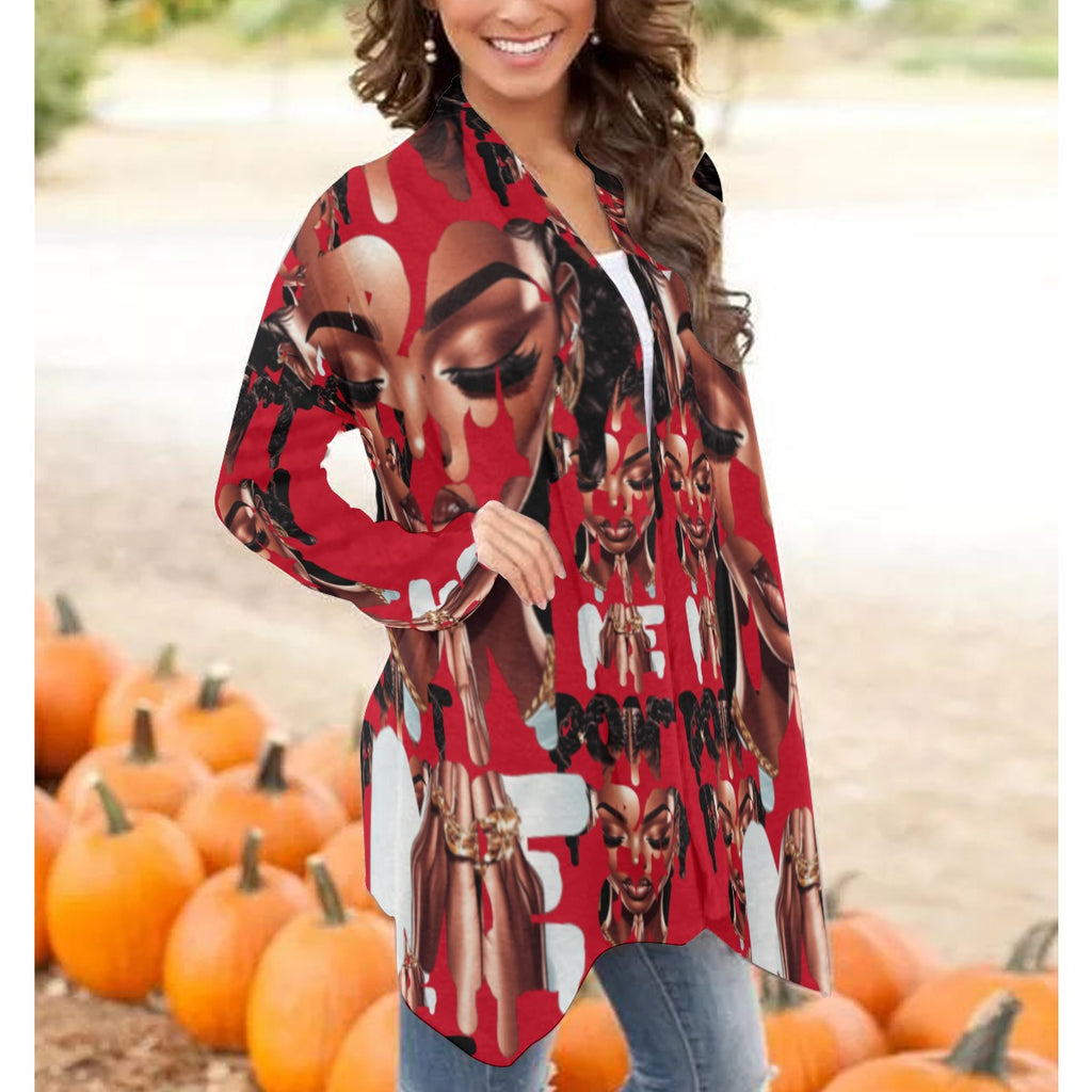 Don't Pray On Me Women's Cardigan With Long Sleeve