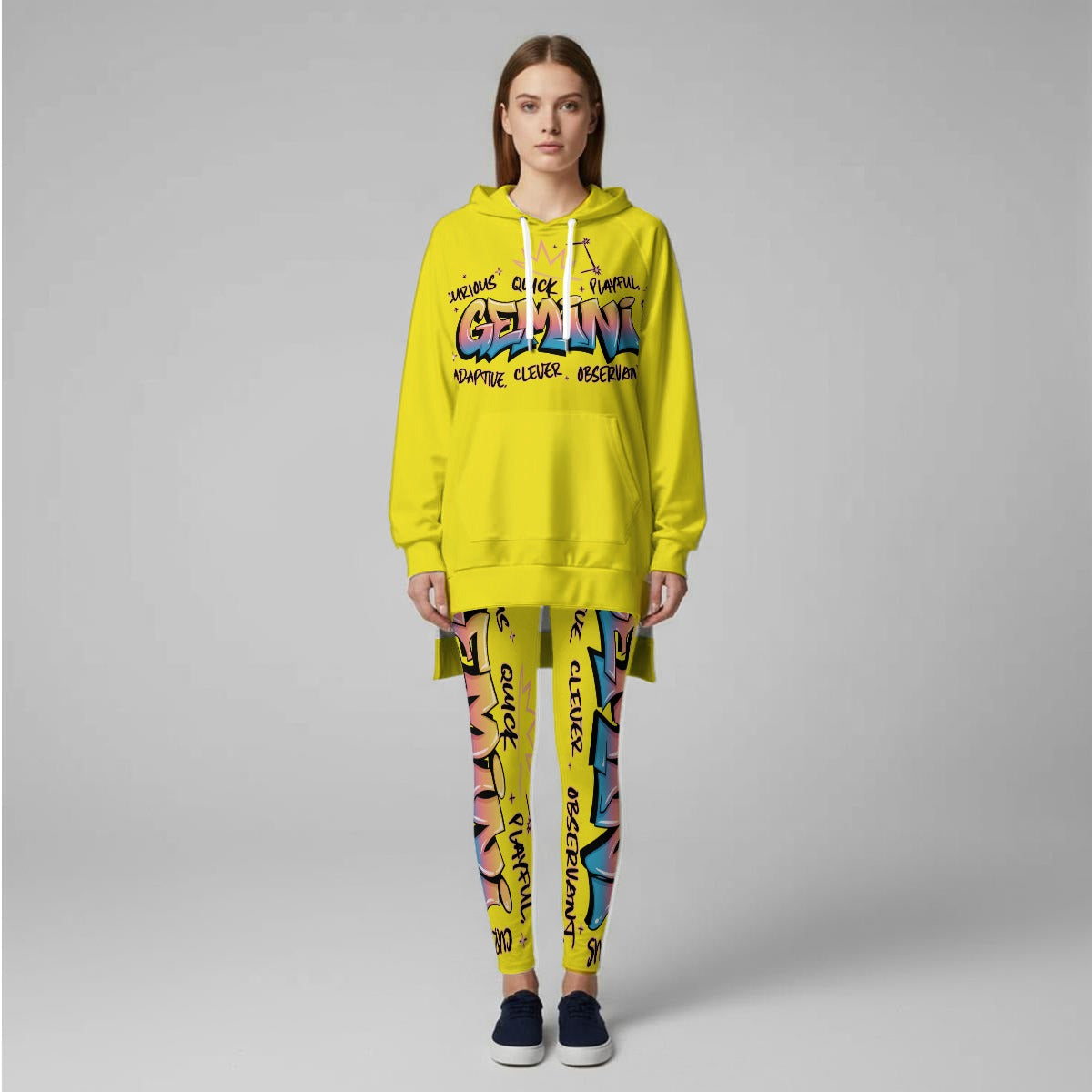 Gemini Graffiti Stretch Hoodie Set