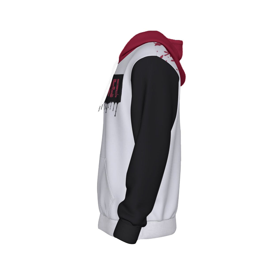 Red City Ink Splatter Men's Thicken Pullover Hoodie