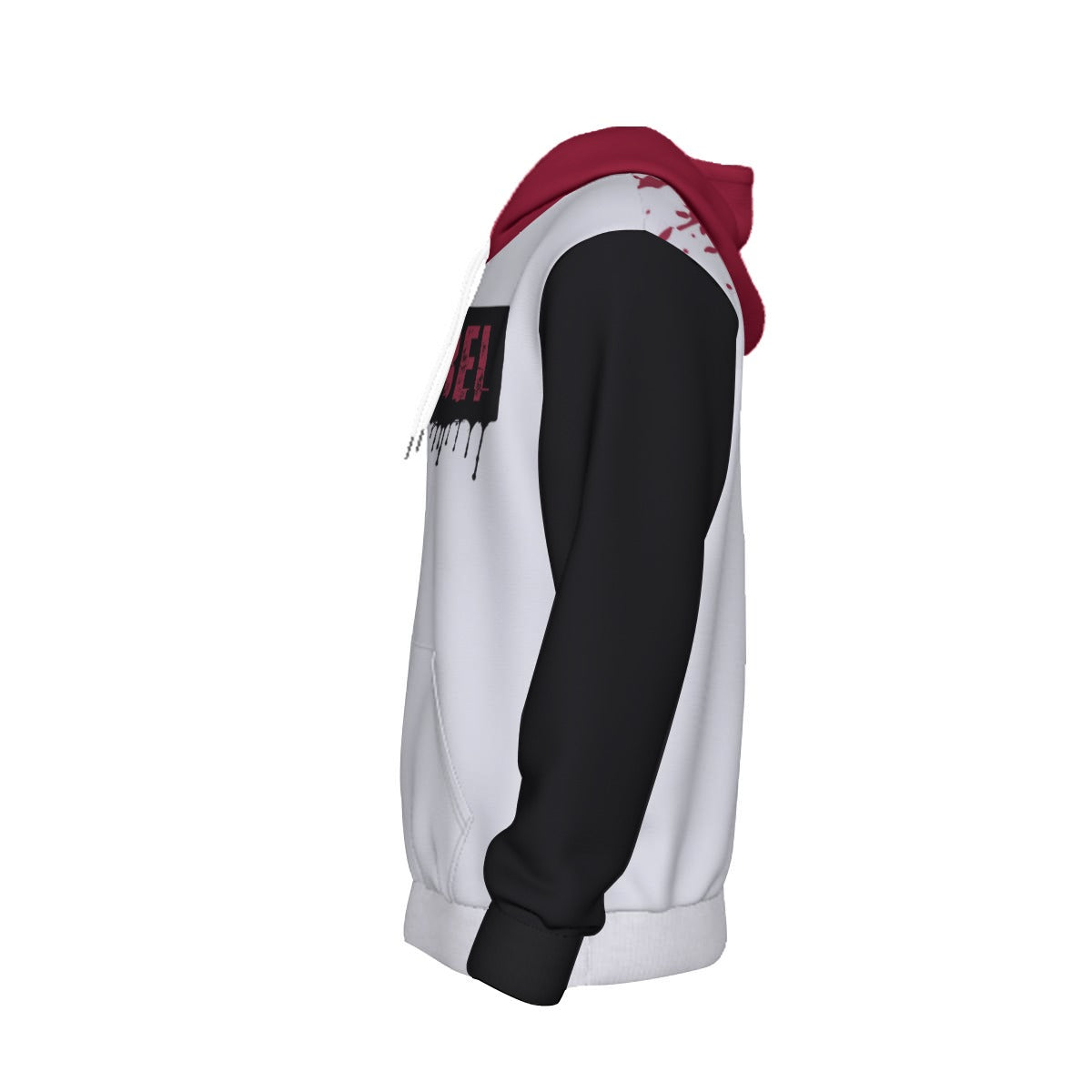 Red City Ink Splatter Men's Thicken Pullover Hoodie