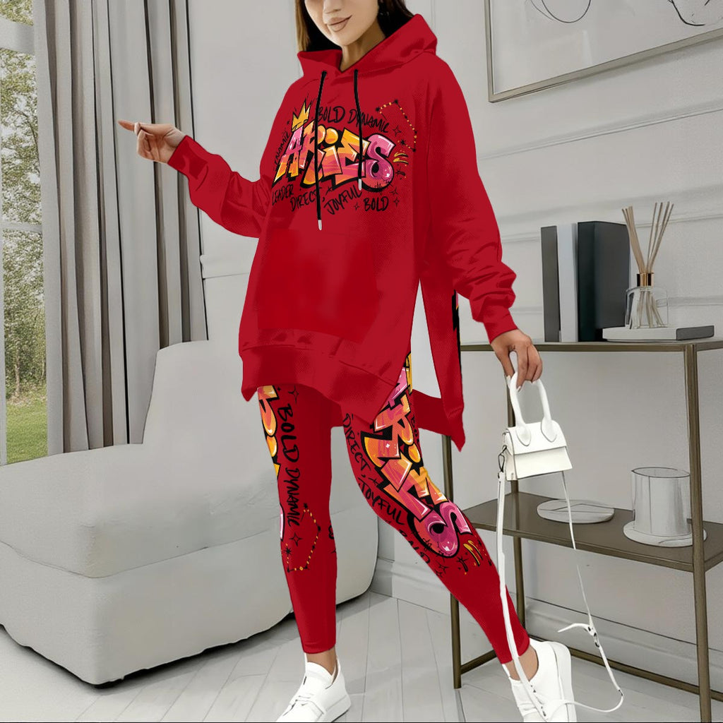 Aries Graffiti Stretch Hoodie Set