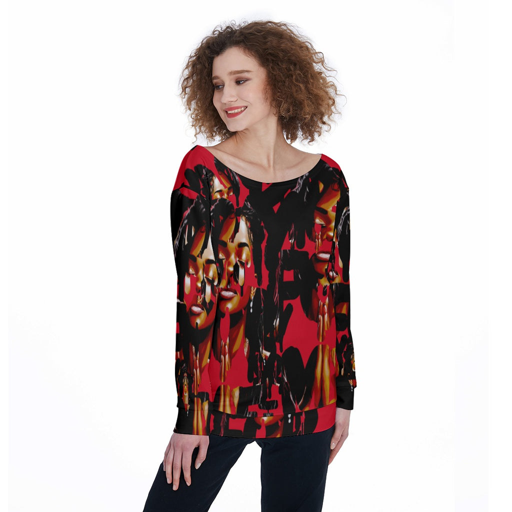 Pray For Me Off-Shoulder Sweatshirt