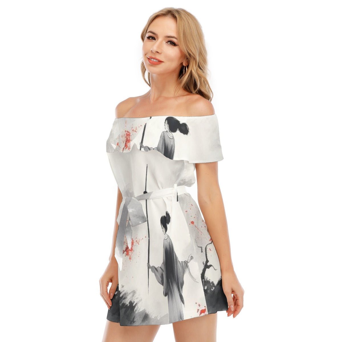 Gesh Off-shoulder Dress With Ruffle