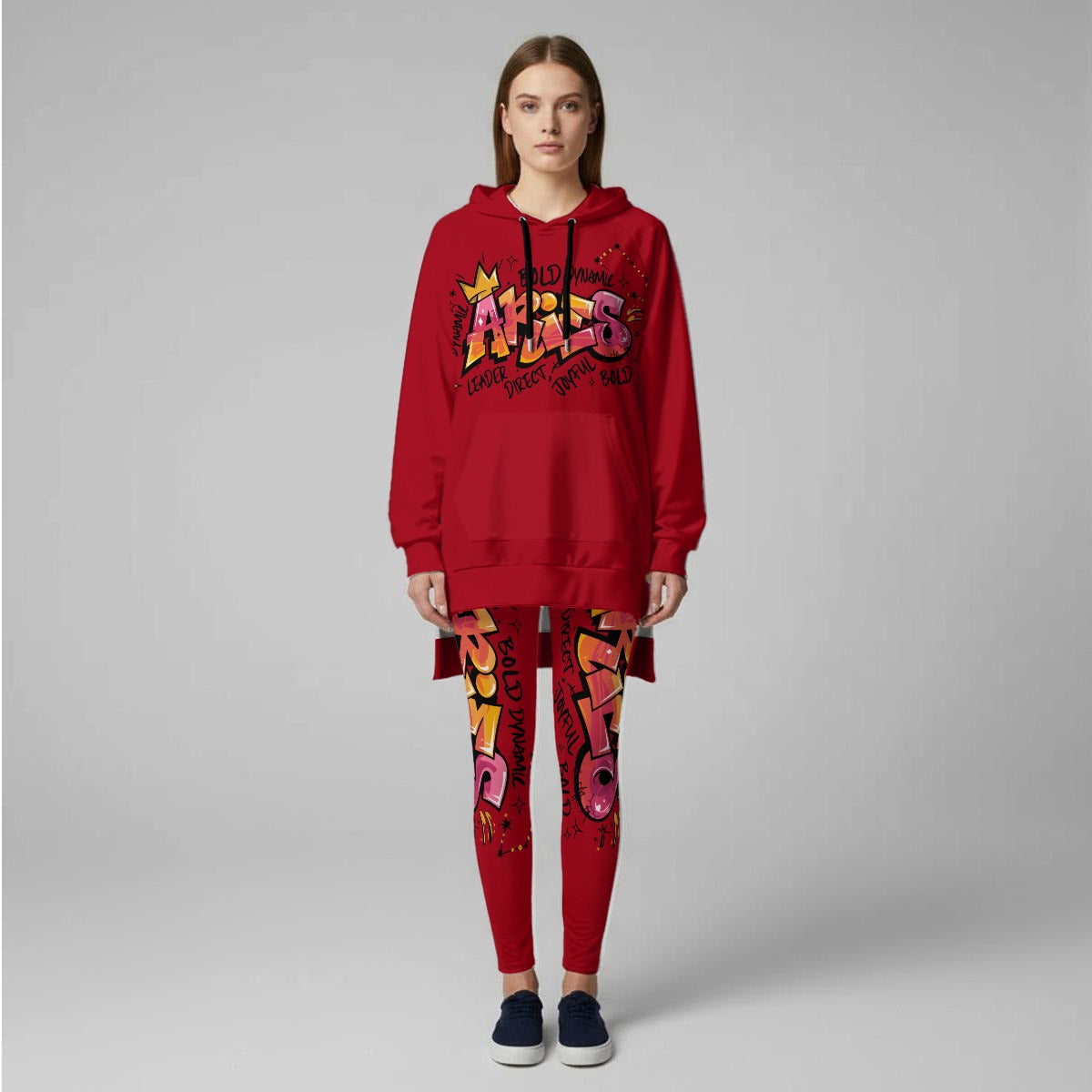 Aries Graffiti Stretch Hoodie Set