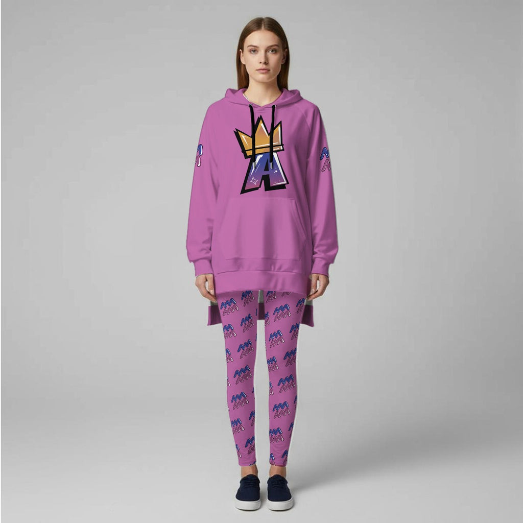 Aquarius Big A Graffiti Women's Stretch Hoodie Set