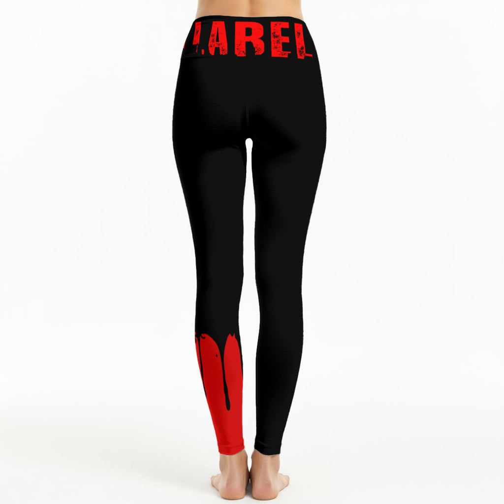 Red Label Red City Black Ink High Waist Leggings | Side Stitch Closure