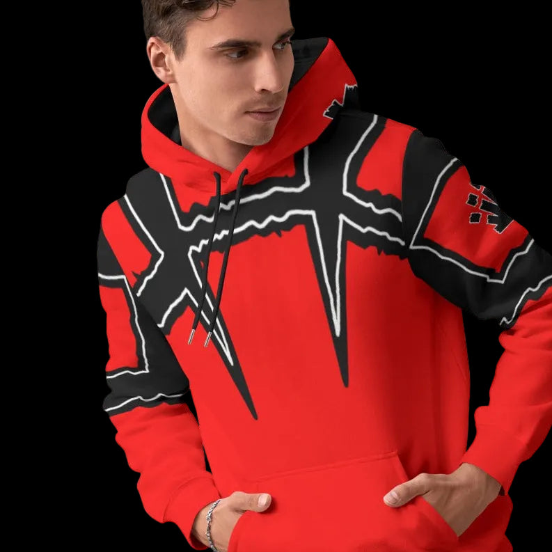 Red Label Crown Thicken Pullover Hoodie