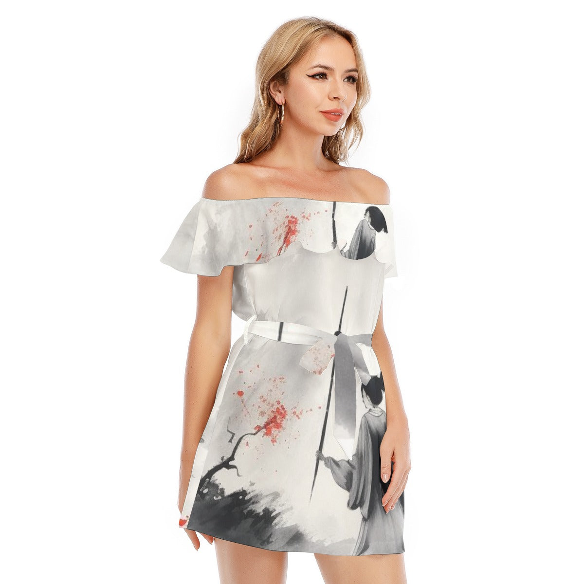 Gesh Off-shoulder Dress With Ruffle