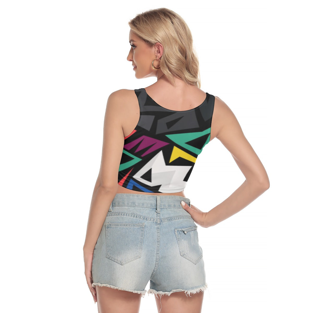 Multi Color Sport Crop Tank Top