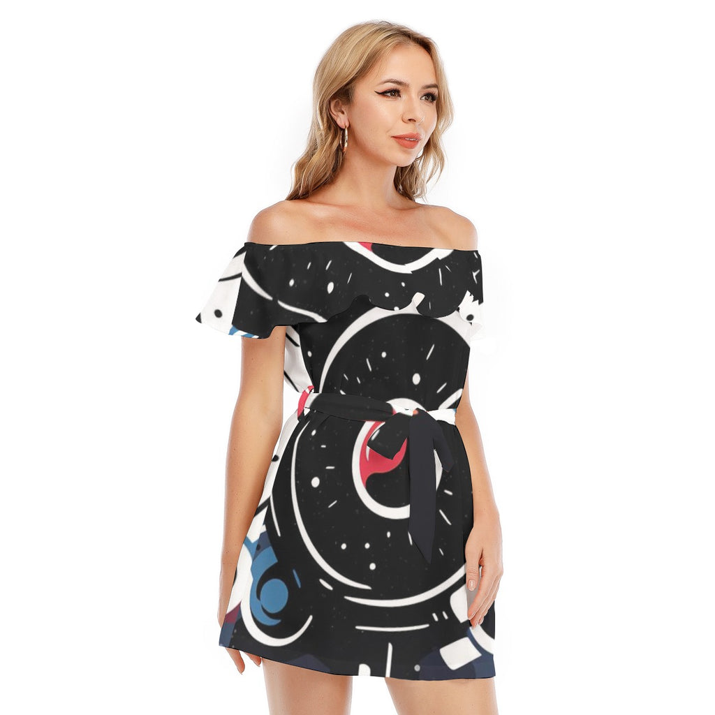 Timeless Women's Off-shoulder Dress With Ruffle
