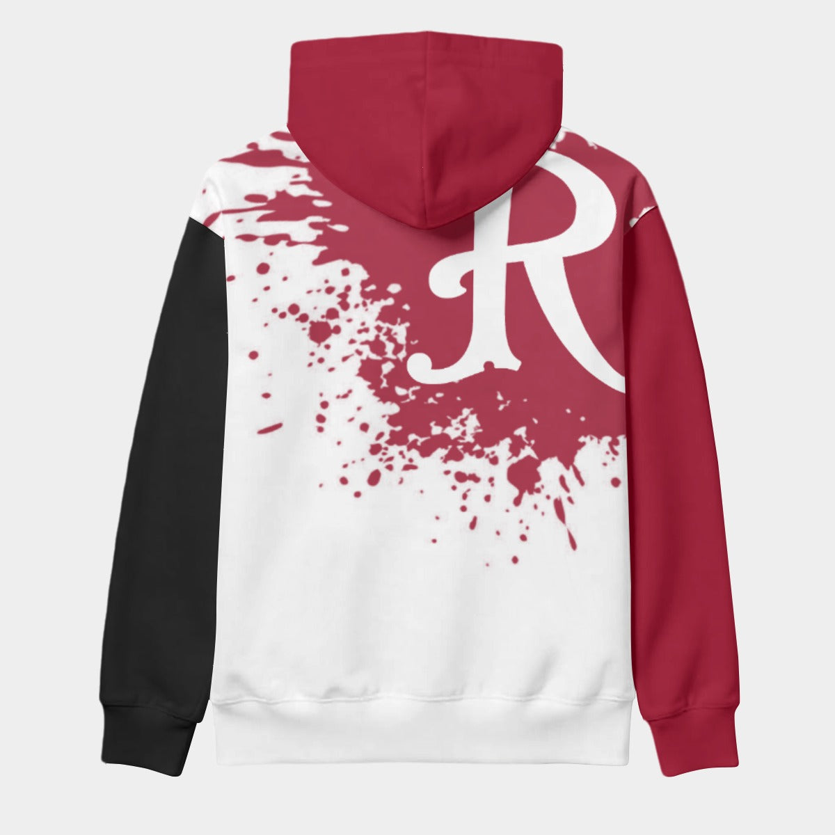 Red City Ink Splatter Men's Thicken Pullover Hoodie