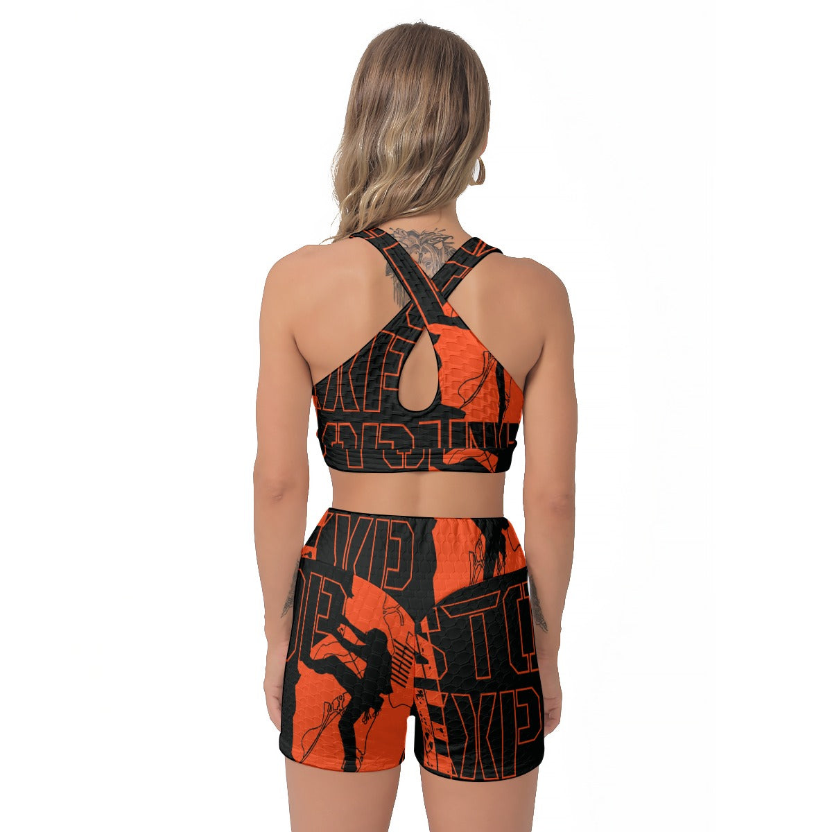 Stop expo print  Sports Bra Suit