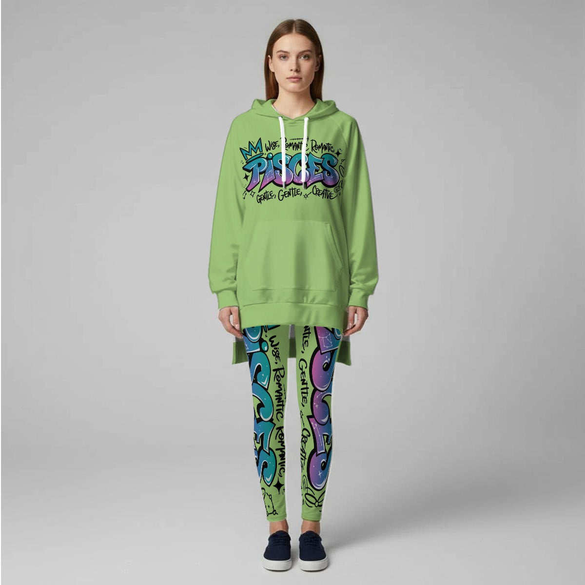 Pisces Graffiti Stretch Hoodie Set