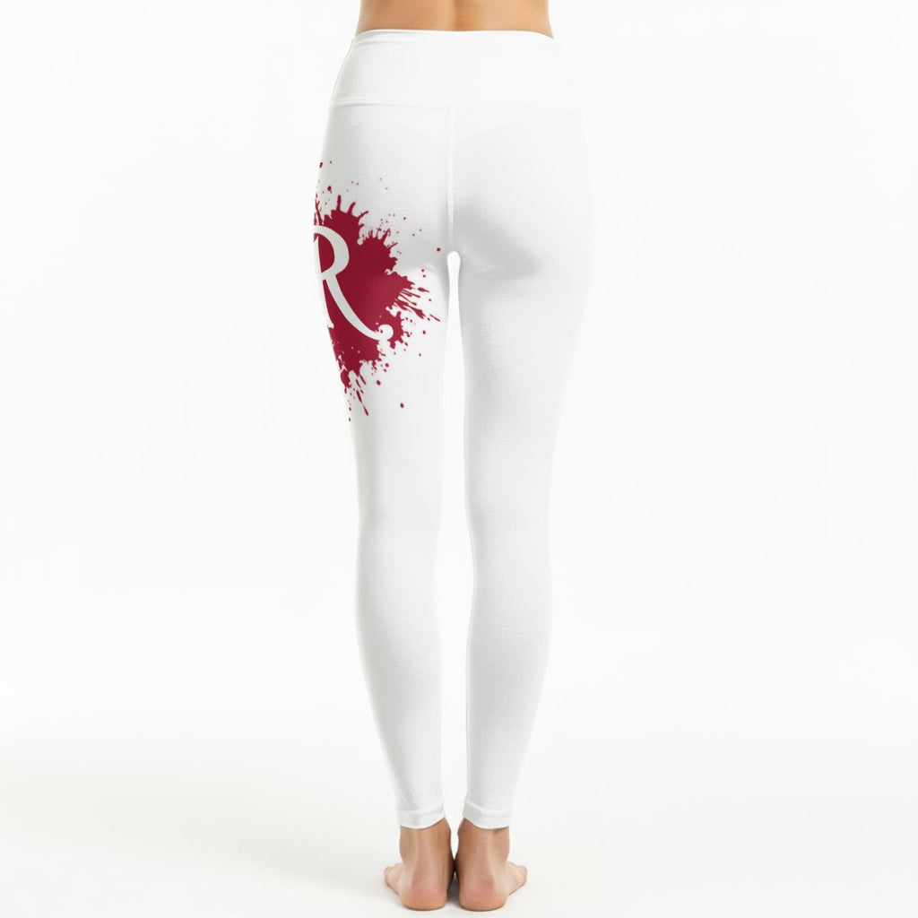 Red Ink Splatter High Waist Leggings