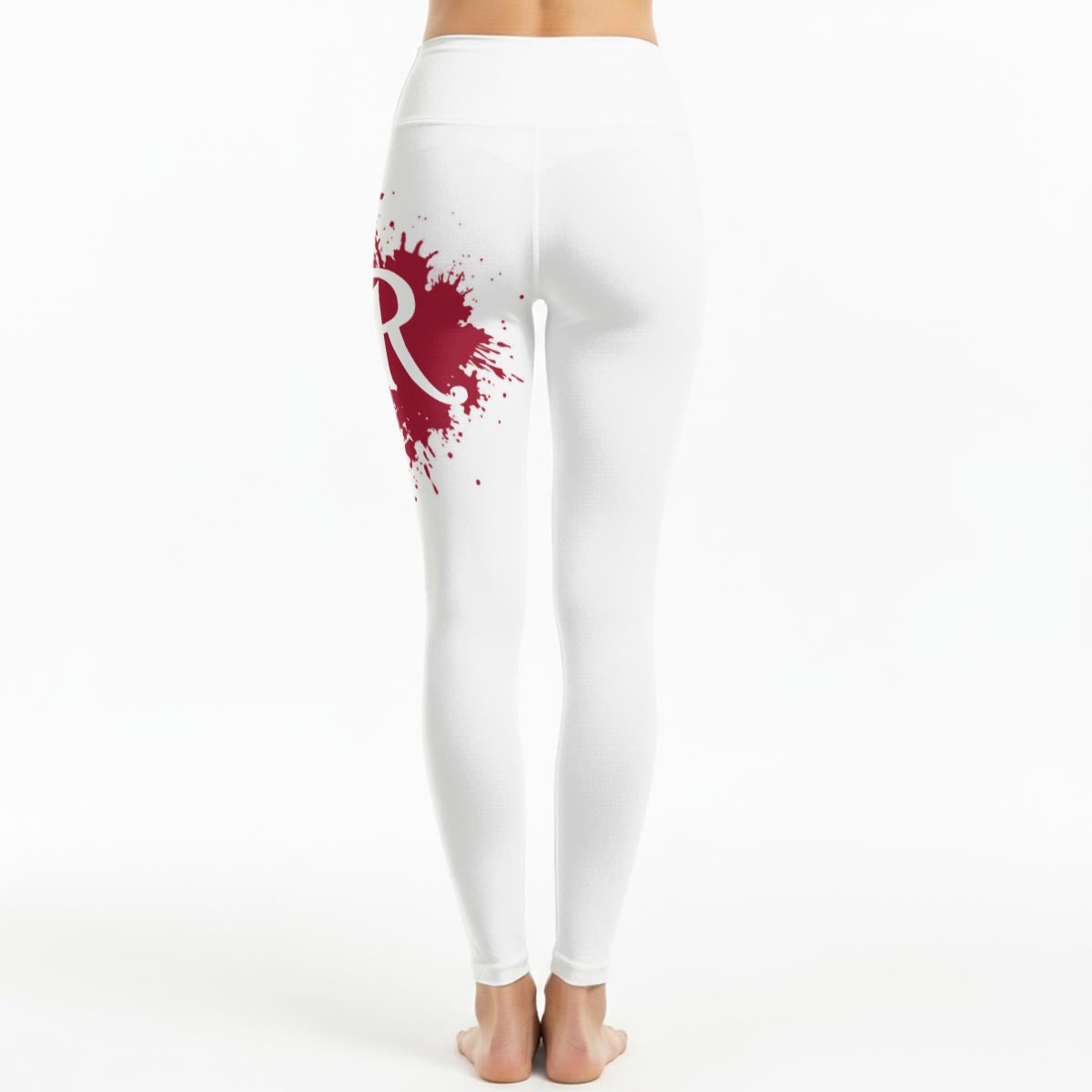 Red Ink Splatter High Waist Leggings