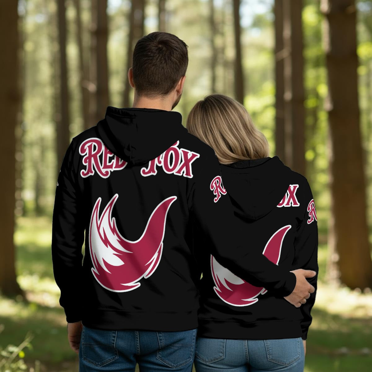 Red Fox Thicken Pullover Hoodie