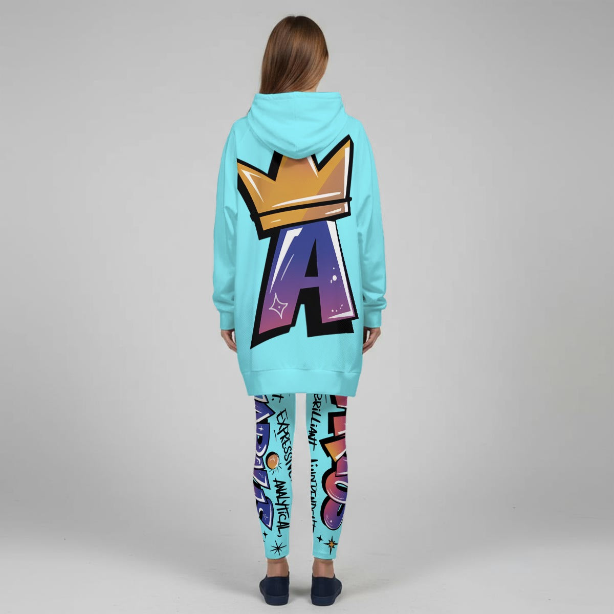 Aquarius Graffiti Stretch Hoodie Set