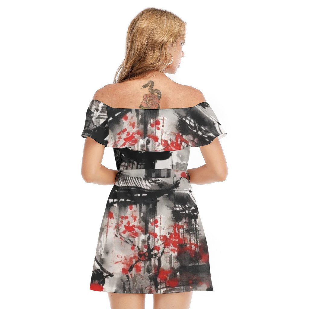 ACS2  Off-shoulder Dress With Ruffle