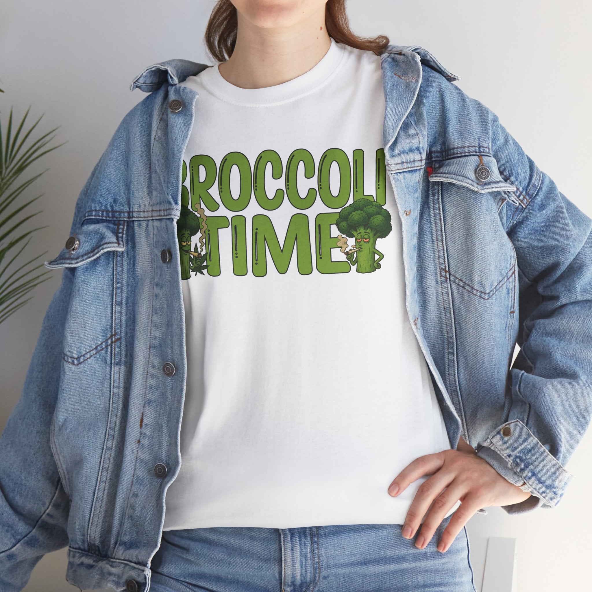 Broccoli Time T-Shirt | Funny Veggie Graphic Tee, Broccoli Design