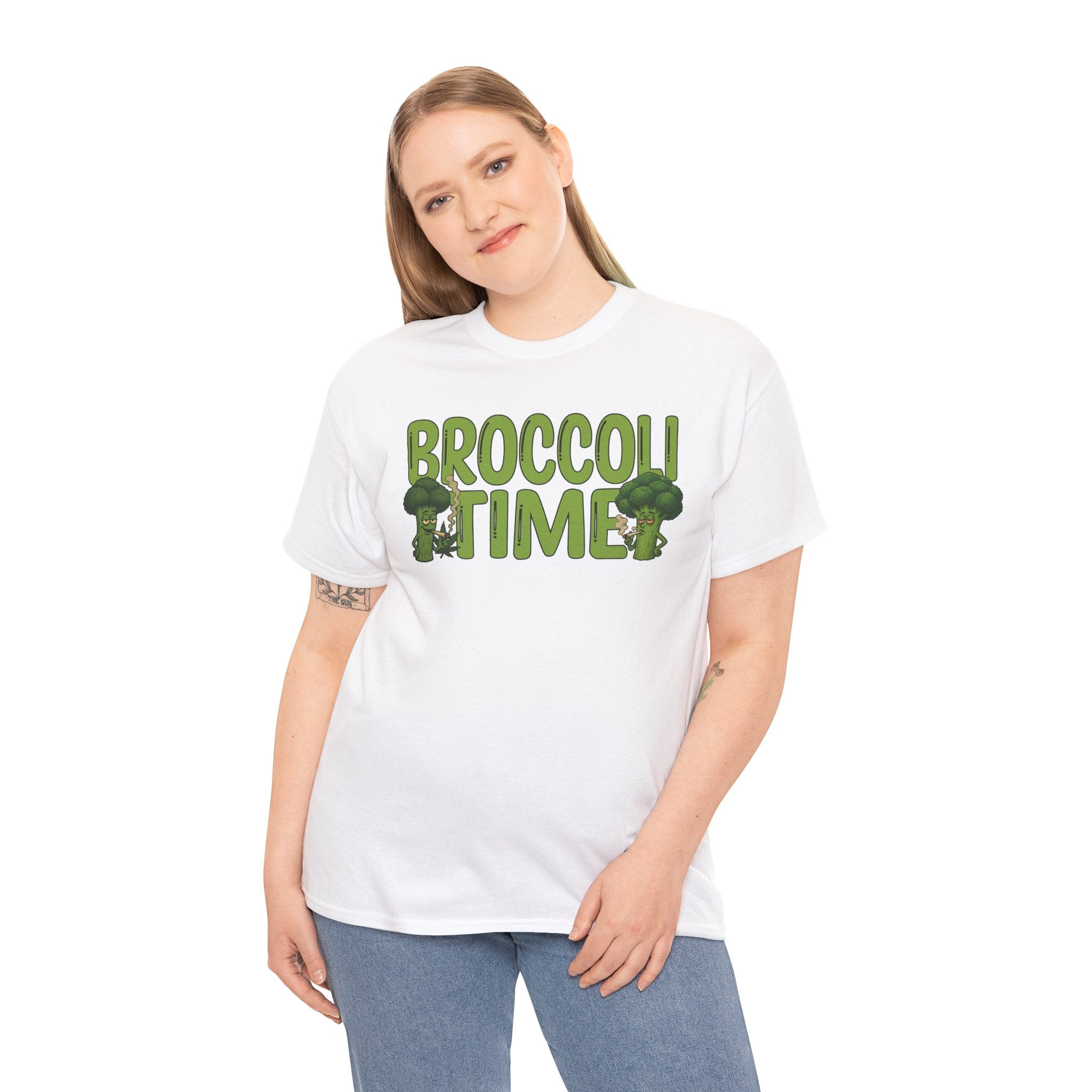 Broccoli Time T-Shirt | Funny Veggie Graphic Tee, Broccoli Design