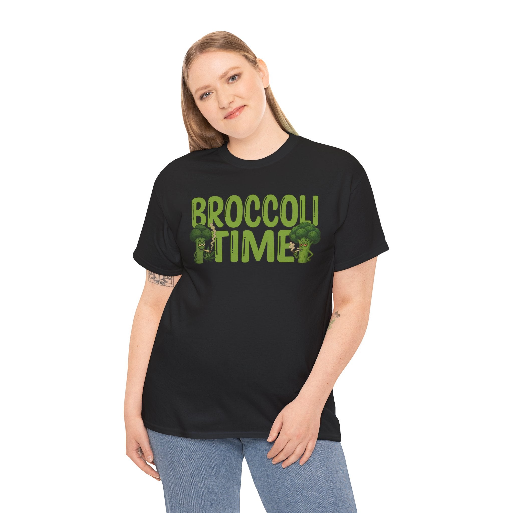 Broccoli Time T-Shirt | Funny Veggie Graphic Tee, Broccoli Design