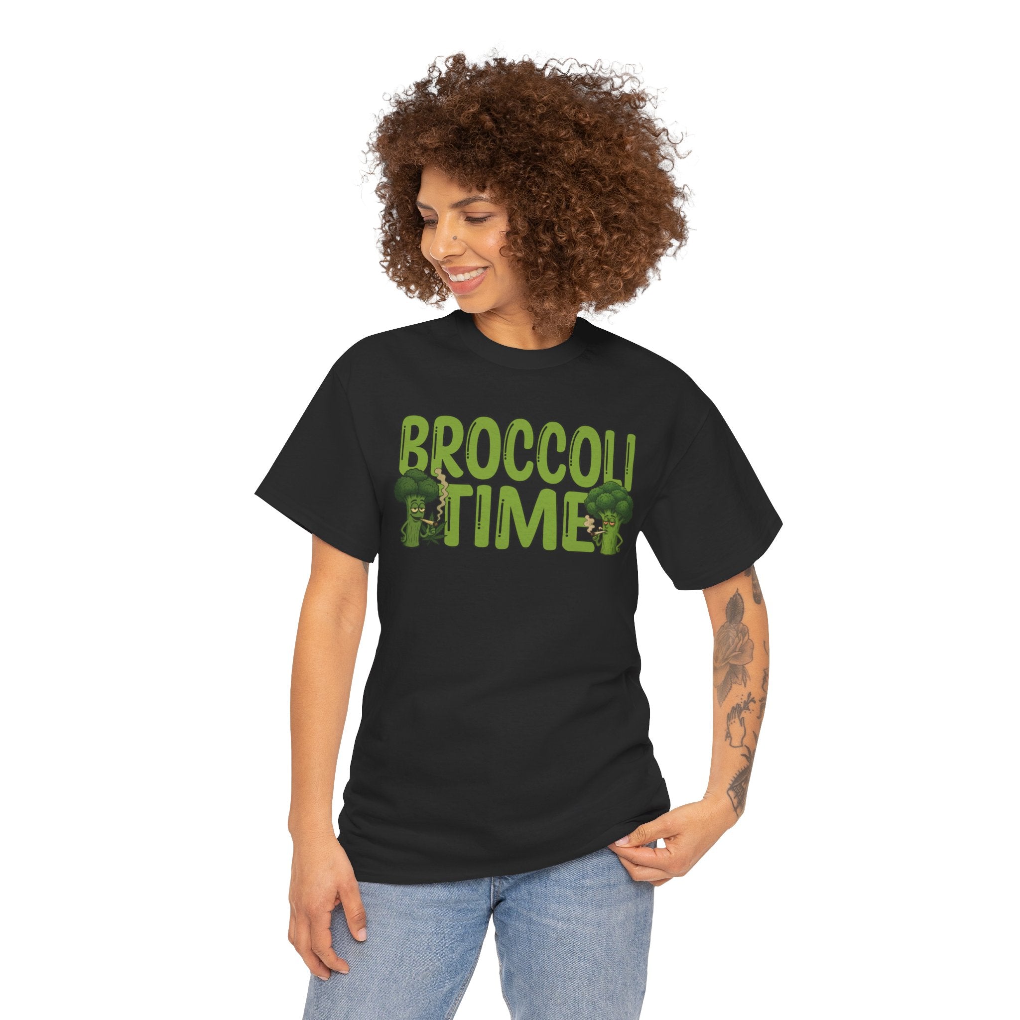 Broccoli Time T-Shirt | Funny Veggie Graphic Tee, Broccoli Design