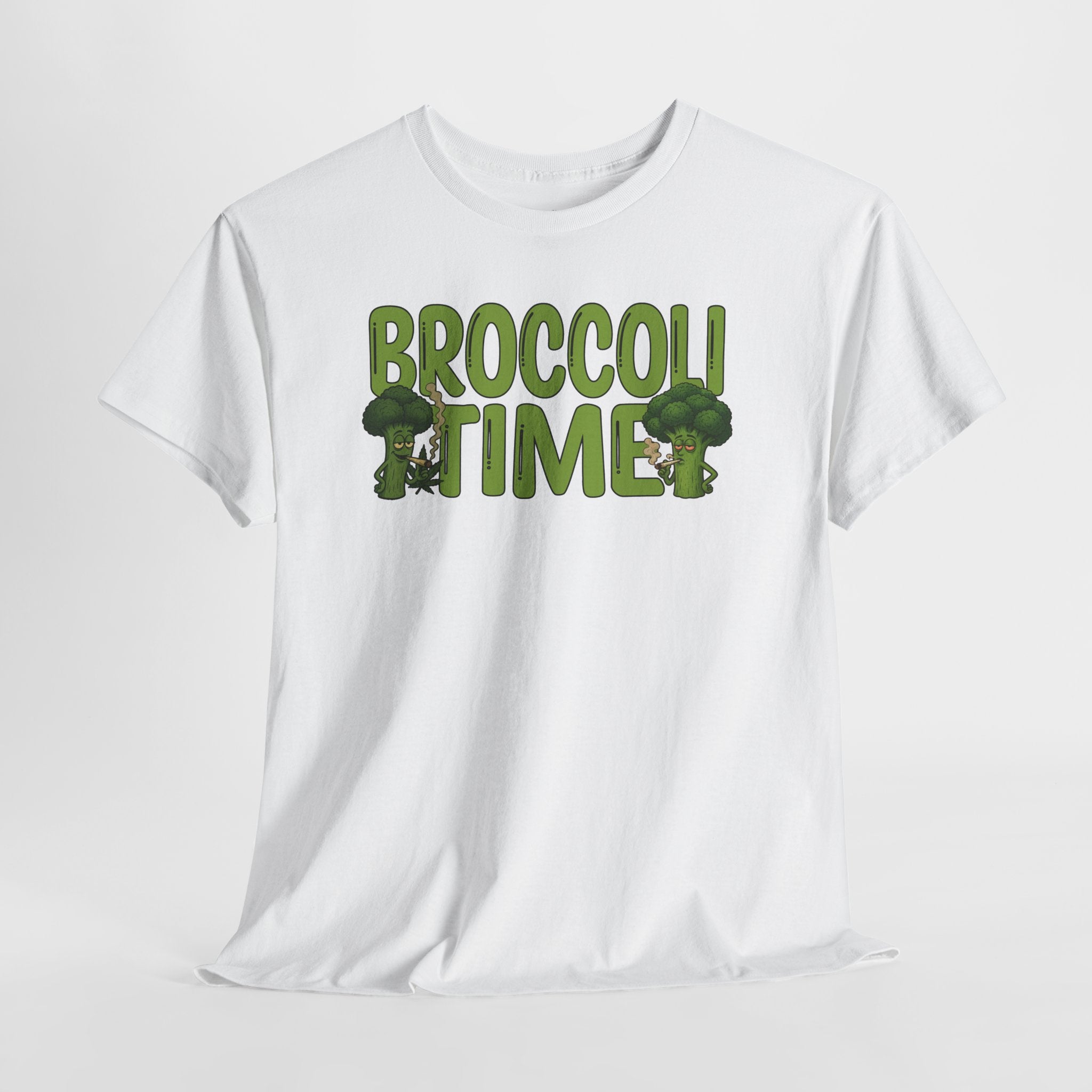 Broccoli Time T-Shirt | Funny Veggie Graphic Tee, Broccoli Design